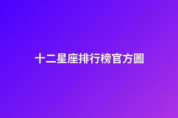 十二星座排行榜官方圖-第1張-星座運勢-玄機派