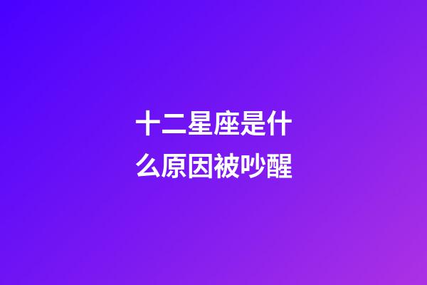 十二星座是什么原因被吵醒-第1張-星座運勢-玄機派