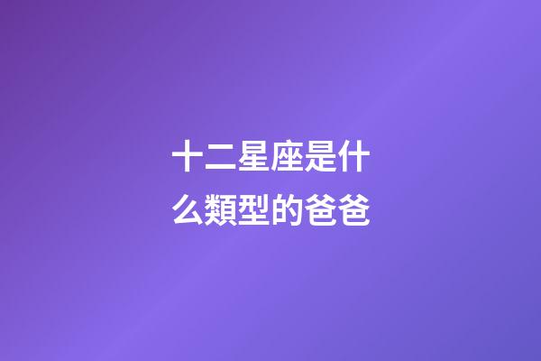 十二星座是什么類型的爸爸-第1張-星座運勢-玄機派