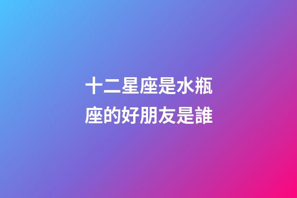 十二星座是水瓶座的好朋友是誰-第1張-星座運勢-玄機派