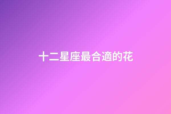 十二星座最合適的花-第1張-星座運(yùn)勢(shì)-玄機(jī)派