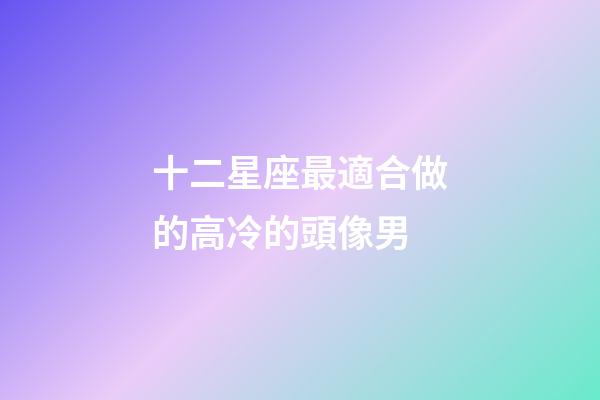 十二星座最適合做的高冷的頭像男-第1張-星座運勢-玄機派