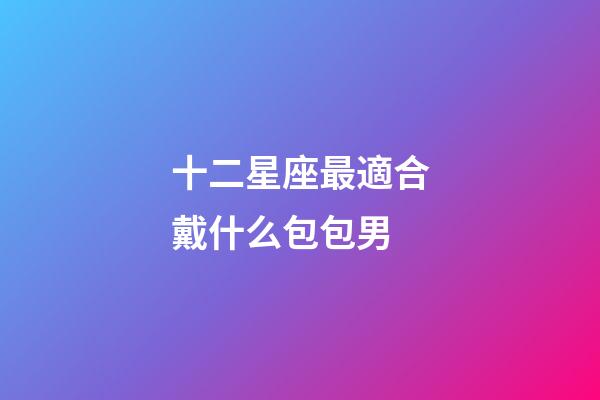 十二星座最適合戴什么包包男-第1張-星座運勢-玄機派