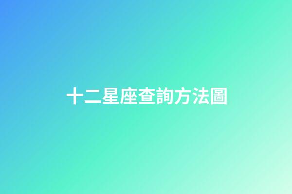 十二星座查詢方法圖-第1張-星座運勢-玄機派