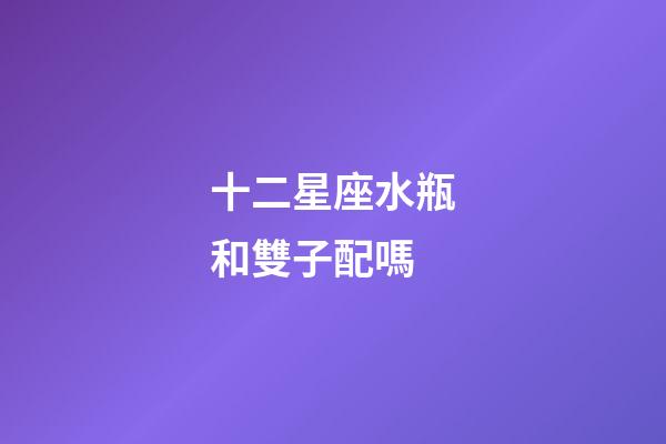 十二星座水瓶和雙子配嗎-第1張-星座運(yùn)勢(shì)-玄機(jī)派