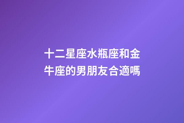 十二星座水瓶座和金牛座的男朋友合適嗎-第1張-星座運勢-玄機派