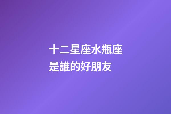 十二星座水瓶座是誰的好朋友-第1張-星座運勢-玄機派