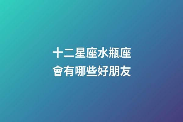 十二星座水瓶座會有哪些好朋友-第1張-星座運勢-玄機派