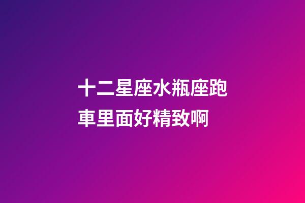 十二星座水瓶座跑車里面好精致啊