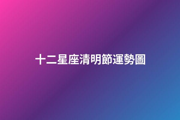 十二星座清明節運勢圖