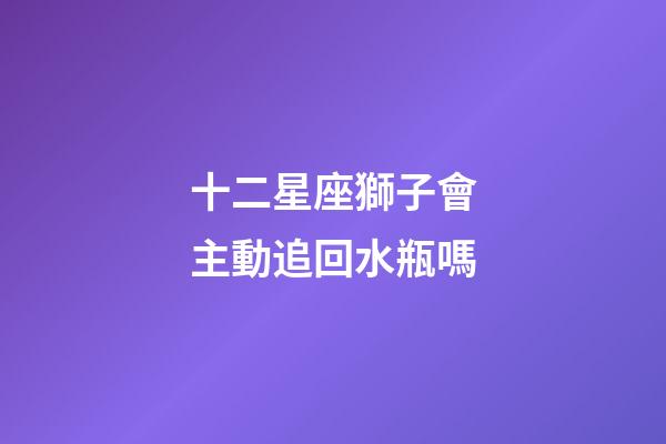 十二星座獅子會主動追回水瓶嗎-第1張-星座運勢-玄機派