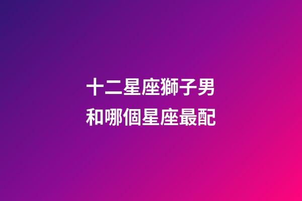 十二星座獅子男和哪個星座最配-第1張-星座運勢-玄機派