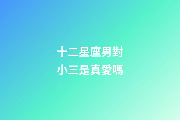十二星座男對小三是真愛嗎-第1張-星座運勢-玄機派