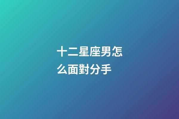 十二星座男怎么面對分手-第1張-星座運勢-玄機派