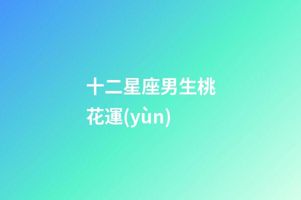十二星座男生桃花運(yùn)-第1張-星座運(yùn)勢-玄機(jī)派