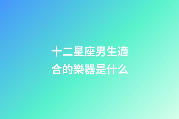 十二星座男生適合的樂器是什么-第1張-星座運勢-玄機派
