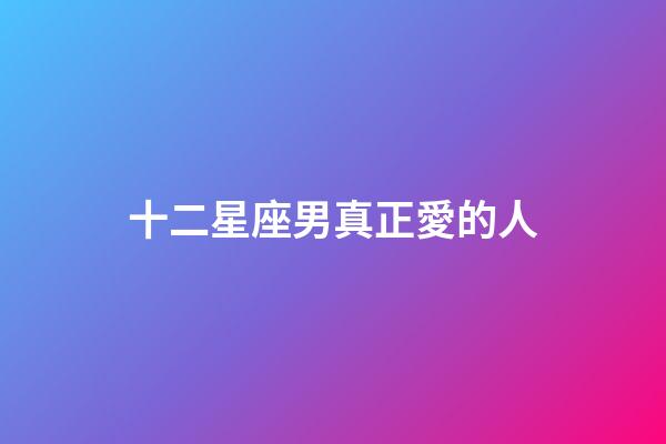十二星座男真正愛的人-第1張-星座運勢-玄機派