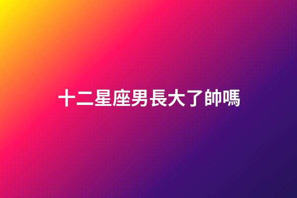 十二星座男長大了帥嗎-第1張-星座運勢-玄機派