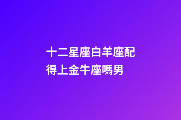 十二星座白羊座配得上金牛座嗎男-第1張-星座運勢-玄機派