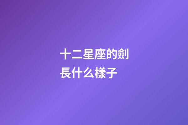 十二星座的劍長什么樣子-第1張-星座運勢-玄機派