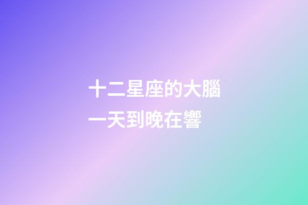 十二星座的大腦一天到晚在響-第1張-星座運勢-玄機派