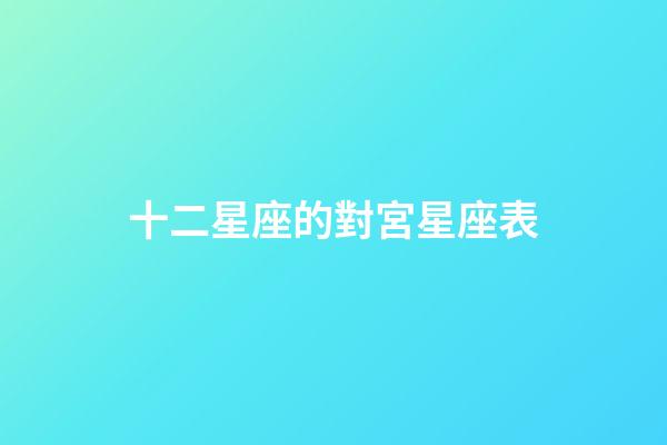 十二星座的對宮星座表-第1張-星座運(yùn)勢-玄機(jī)派