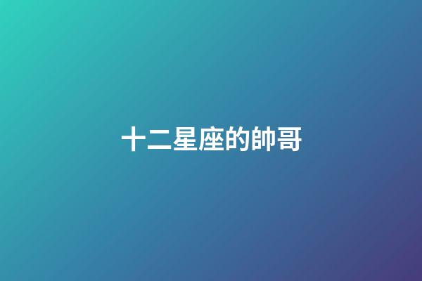 十二星座的帥哥-第1張-星座運勢-玄機派