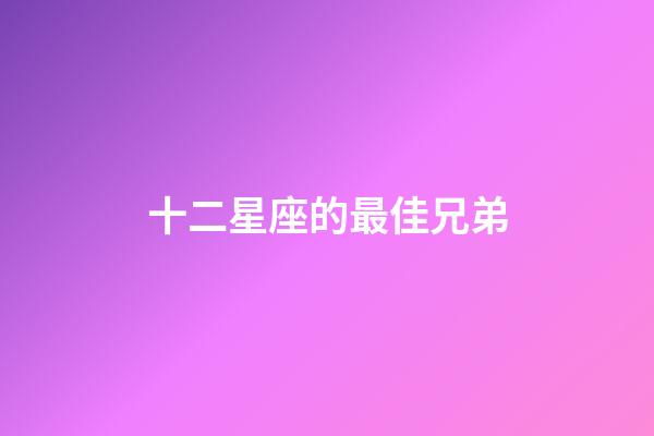 十二星座的最佳兄弟-第1張-星座運勢-玄機派