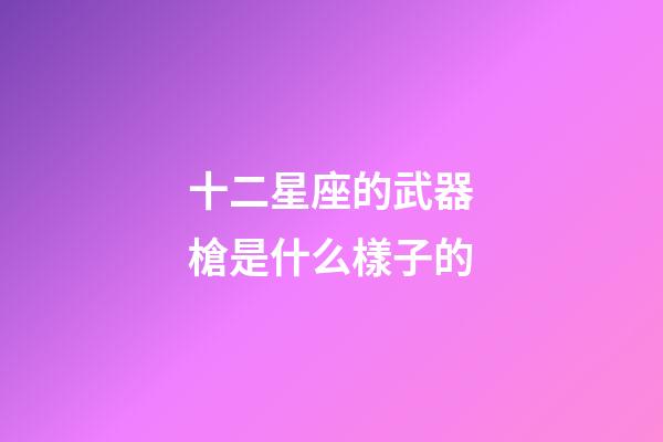 十二星座的武器槍是什么樣子的-第1張-星座運勢-玄機派
