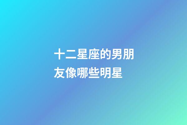 十二星座的男朋友像哪些明星-第1張-星座運勢-玄機派