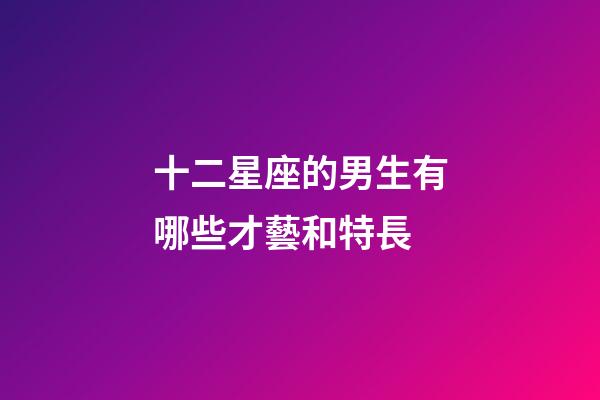 十二星座的男生有哪些才藝和特長-第1張-星座運勢-玄機派