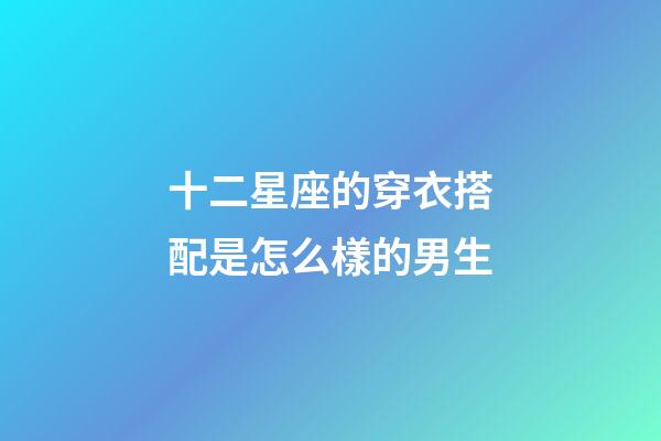 十二星座的穿衣搭配是怎么樣的男生-第1張-星座運勢-玄機派