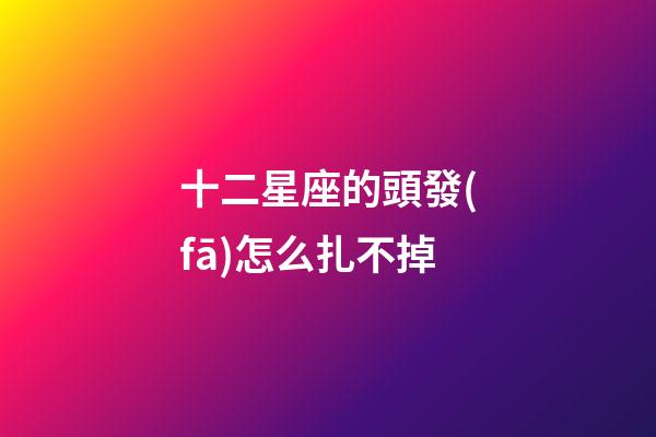十二星座的頭發(fā)怎么扎不掉-第1張-星座運勢-玄機派