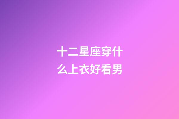 十二星座穿什么上衣好看男-第1張-星座運勢-玄機派