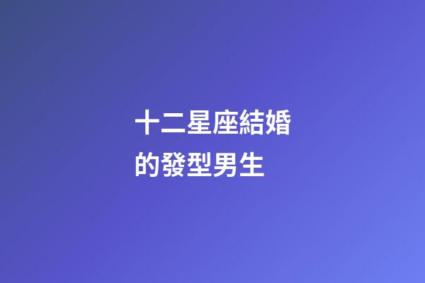 十二星座結婚的發型男生-第1張-星座運勢-玄機派