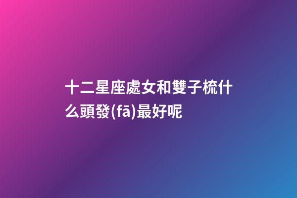 十二星座處女和雙子梳什么頭發(fā)最好呢-第1張-星座運(yùn)勢-玄機(jī)派