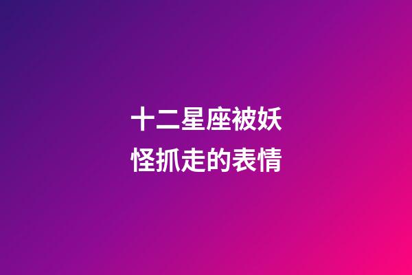 十二星座被妖怪抓走的表情