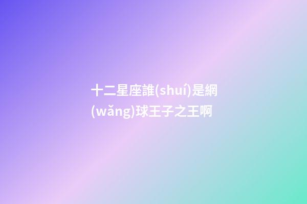 十二星座誰(shuí)是網(wǎng)球王子之王啊-第1張-星座運(yùn)勢(shì)-玄機(jī)派