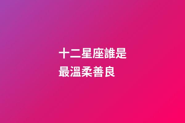 十二星座誰是最溫柔善良-第1張-星座運勢-玄機派