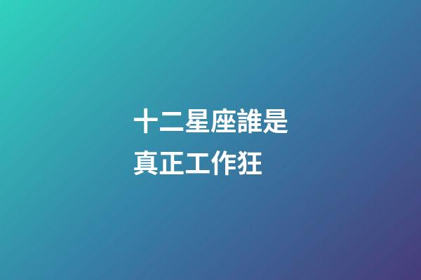 十二星座誰是真正工作狂-第1張-星座運勢-玄機派