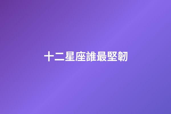 十二星座誰最堅韌-第1張-星座運勢-玄機派