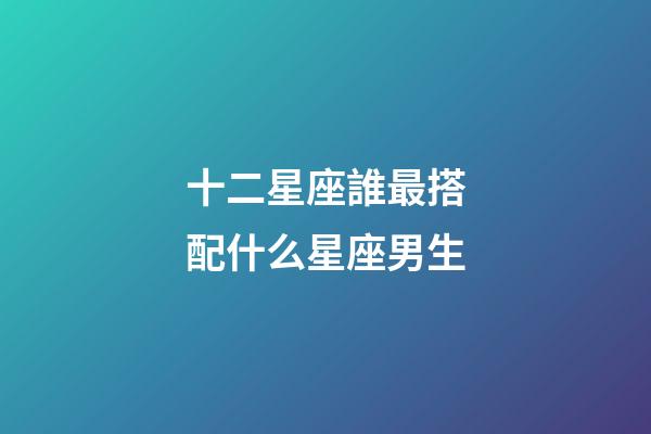 十二星座誰最搭配什么星座男生-第1張-星座運勢-玄機派