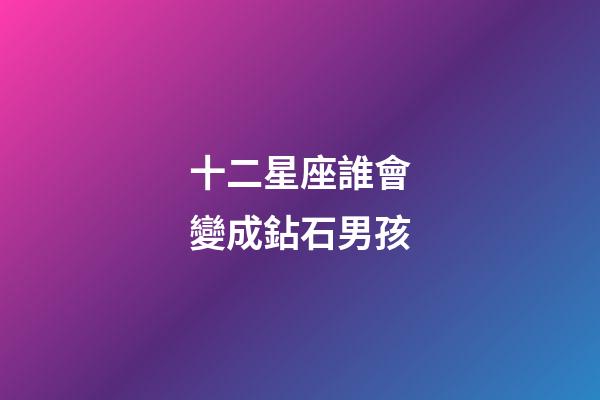 十二星座誰會變成鉆石男孩-第1張-星座運勢-玄機派