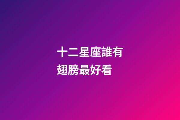 十二星座誰有翅膀最好看-第1張-星座運(yùn)勢(shì)-玄機(jī)派