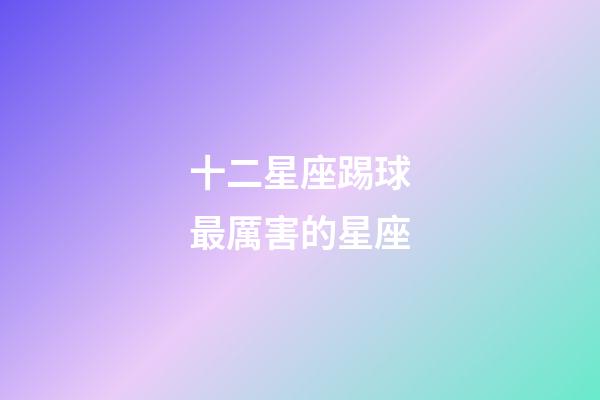十二星座踢球最厲害的星座-第1張-星座運勢-玄機(jī)派