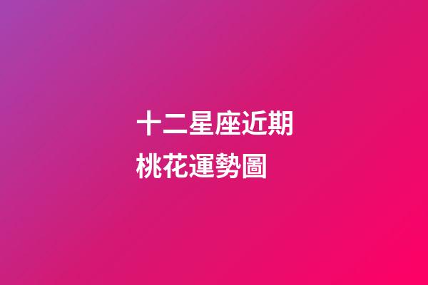 十二星座近期桃花運勢圖-第1張-星座運勢-玄機派