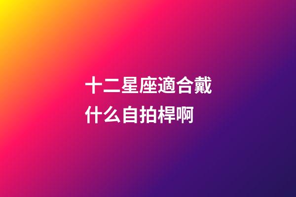 十二星座適合戴什么自拍桿啊-第1張-星座運勢-玄機派