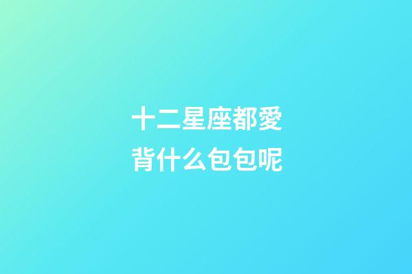 十二星座都愛背什么包包呢-第1張-星座運勢-玄機派
