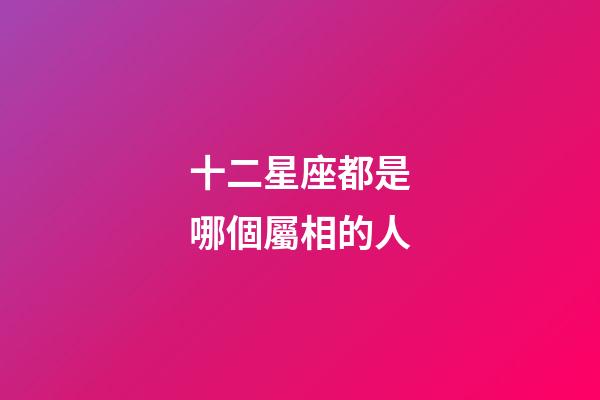 十二星座都是哪個屬相的人-第1張-星座運勢-玄機派