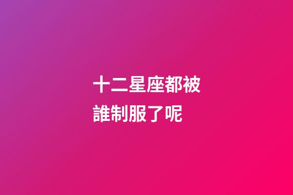 十二星座都被誰制服了呢-第1張-星座運勢-玄機派